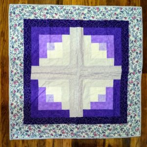 Log Cabin, purple and gray